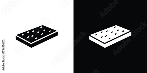 Mattress icons. silhouette icons for ui designs