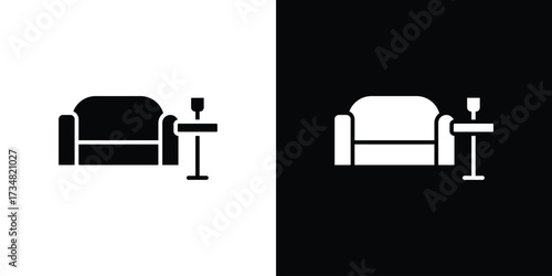 Lounge icons. silhouette icons for ui designs