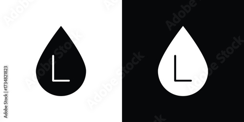 Liter icons. silhouette icons for ui designs