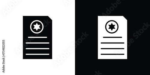 License icons. silhouette icons for ui designs