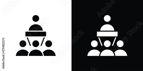 Lecture icons. silhouette icons for ui designs