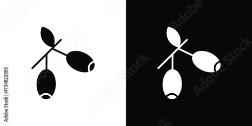 Jujube icons. silhouette icons for ui designs