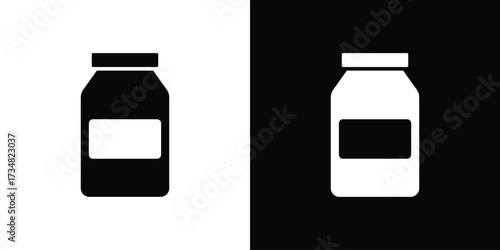 Jar icons. silhouette icons for ui designs