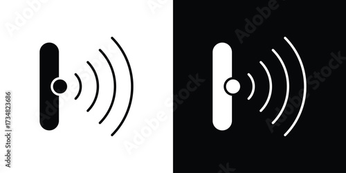 Infrared icons. silhouette icons for ui designs