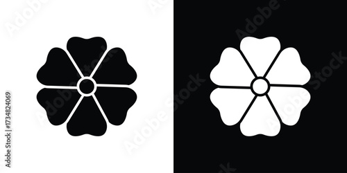 Hypericum icons. silhouette icons for ui designs