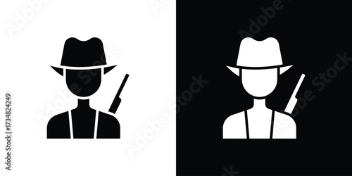 Hunter icons. silhouette icons for ui designs