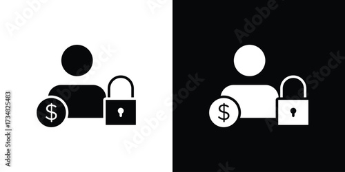 Guarantor icons. silhouette icons for ui designs