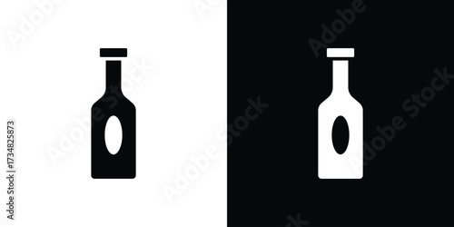 Gin icons. silhouette icons for ui designs