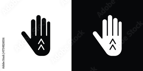Gauntlet icons. silhouette icons for ui designs