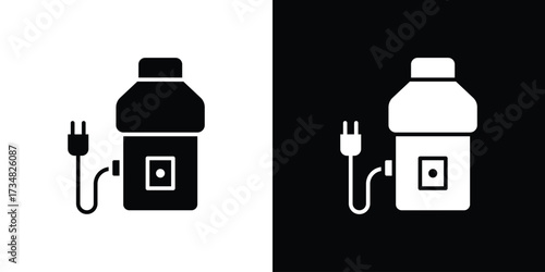 Garbage disposal icons. silhouette icons for ui designs