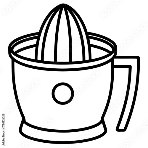 Fresh citrus juicer vector illustration scalable icon for healthy lifestyle and kitchen design silhouette Vector white background