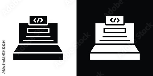 Front end icons. silhouette icons for ui designs