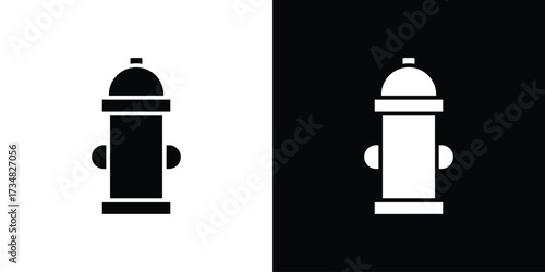 Fire hydrant icons. silhouette icons for ui designs