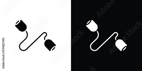 Exercise bands icons. silhouette icons for ui designs