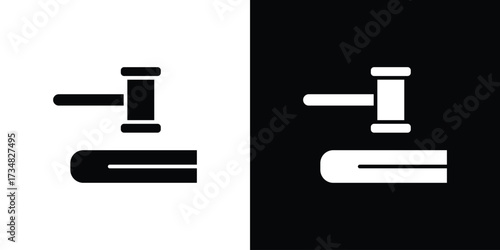 employment law icons. silhouette icons for ui designs