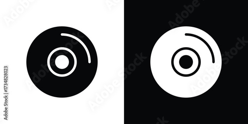 DVD icons. silhouette icons for ui designs