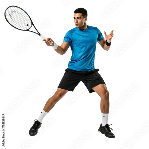 Illustration of tennis player isolated on transparent background
