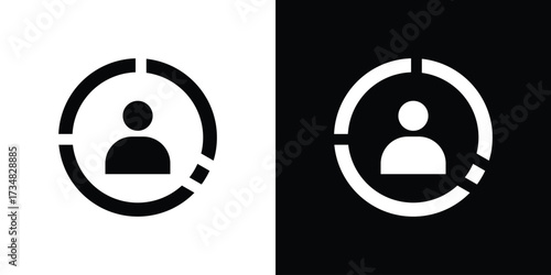 Demographics icons. silhouette icons for ui designs