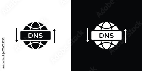 DNS icons. silhouette icons for ui designs