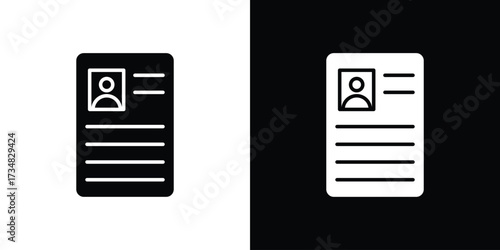 Curriculum icons. silhouette icons for ui designs