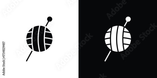 Crochet icons. silhouette icons for ui designs