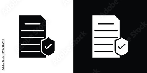 Contract coverage icons. silhouette icons for ui designs