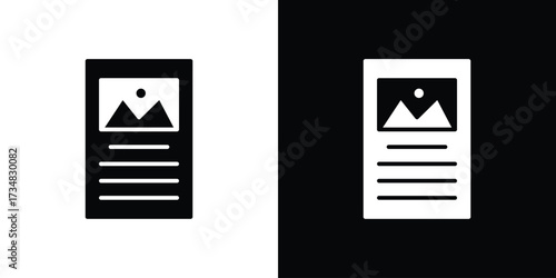 Content icons. silhouette icons for ui designs