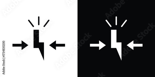 Conflict icons. silhouette icons for ui designs