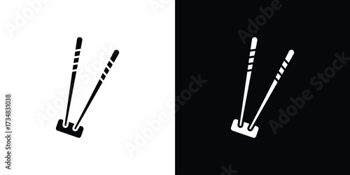 Chopsticks icons. silhouette icons for ui designs