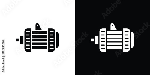 Car alternator icons. silhouette icons for ui designs