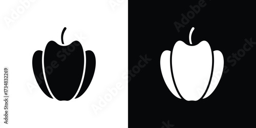 Capsicum icons. silhouette icons for ui designs