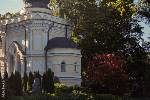church in the park in Saint-Petersburg Russia
