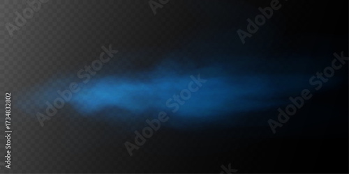 Abstract smoky PNG background in blue tones with dark mood