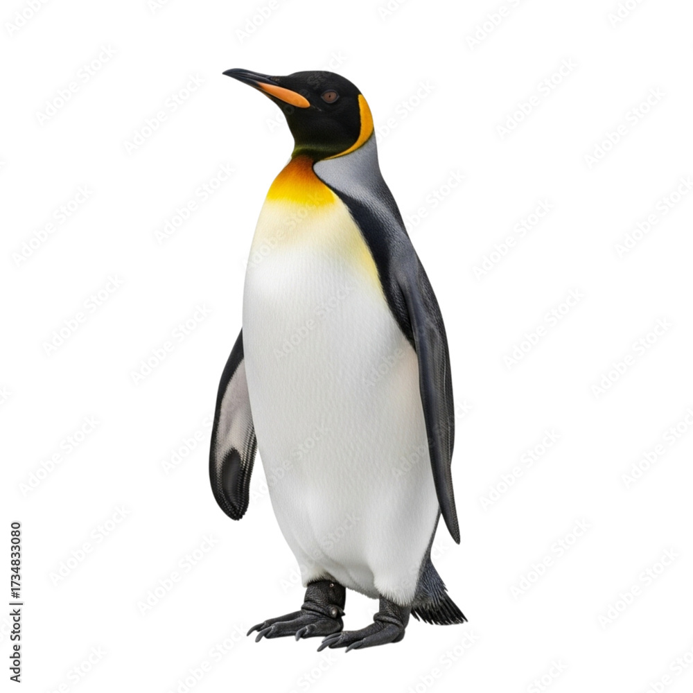 Fototapeta premium Illustration of king penguin isolated isolated on transparent background