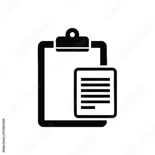 Clipboard with a sheet of paper and a smaller document attached, symbolizing documentation or record-keeping in a professional setting