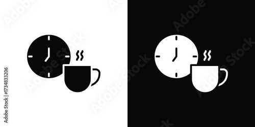 Break icons. silhouette icons for ui designs