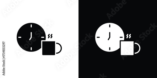 Break icons. silhouette icons for ui designs