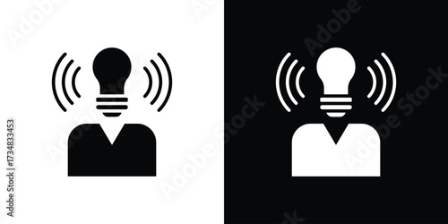 Brand awareness icons. silhouette icons for ui designs