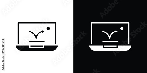 Bounce rate icons. silhouette icons for ui designs