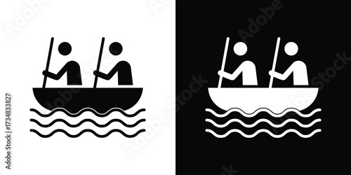 Boat race icons. silhouette icons for ui designs