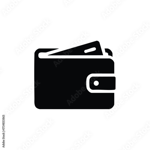 Minimalist black and white of a wallet with cards inside representing finance and personal belongings