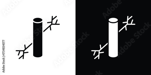 Blood vessel icons. silhouette icons for ui designs