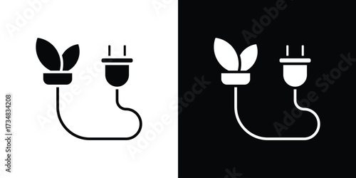 Biomass energy icons. silhouette icons for ui designs