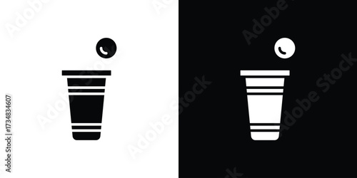 Beer pong icons. silhouette icons for ui designs