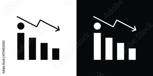 Attrition icons. silhouette icons for ui designs
