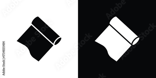 Aluminum foil icons. silhouette icons for ui designs