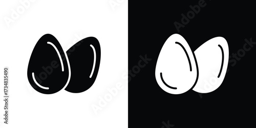 Almond icons. silhouette icons for ui designs