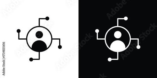 Affiliate marketing icons. silhouette icons for ui designs