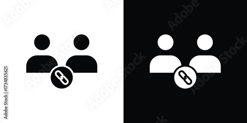 Affiliate link icons. silhouette icons for ui designs