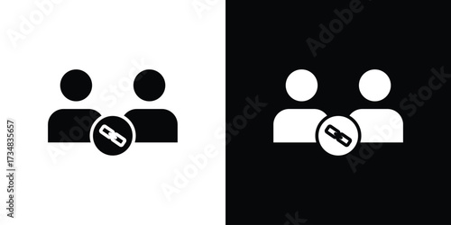 Affiliate link icons. silhouette icons for ui designs